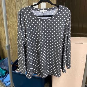 Green Envelope 1X gray/white dot top